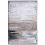 Ash Coast Abstract Hand Painted Framed Canvas Art