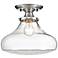 Asha 12" Wide Clear Glass Ceiling Light