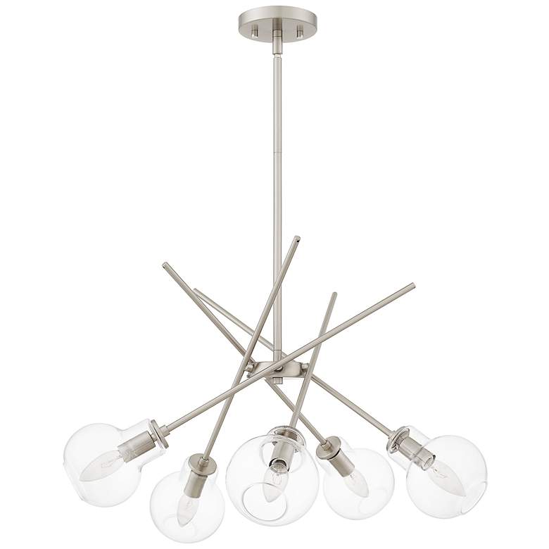 Image 2 Asha 5-Light Brushed Nickel Chandelier more views