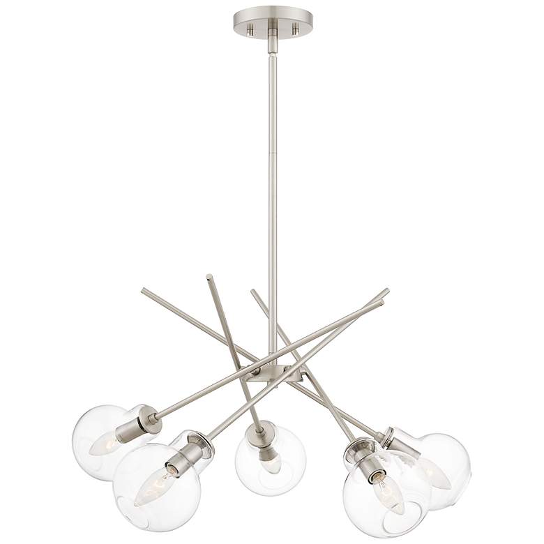 Image 3 Asha 5-Light Brushed Nickel Chandelier more views