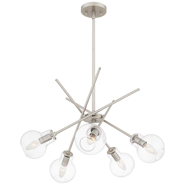 Image 4 Asha 5-Light Brushed Nickel Chandelier more views