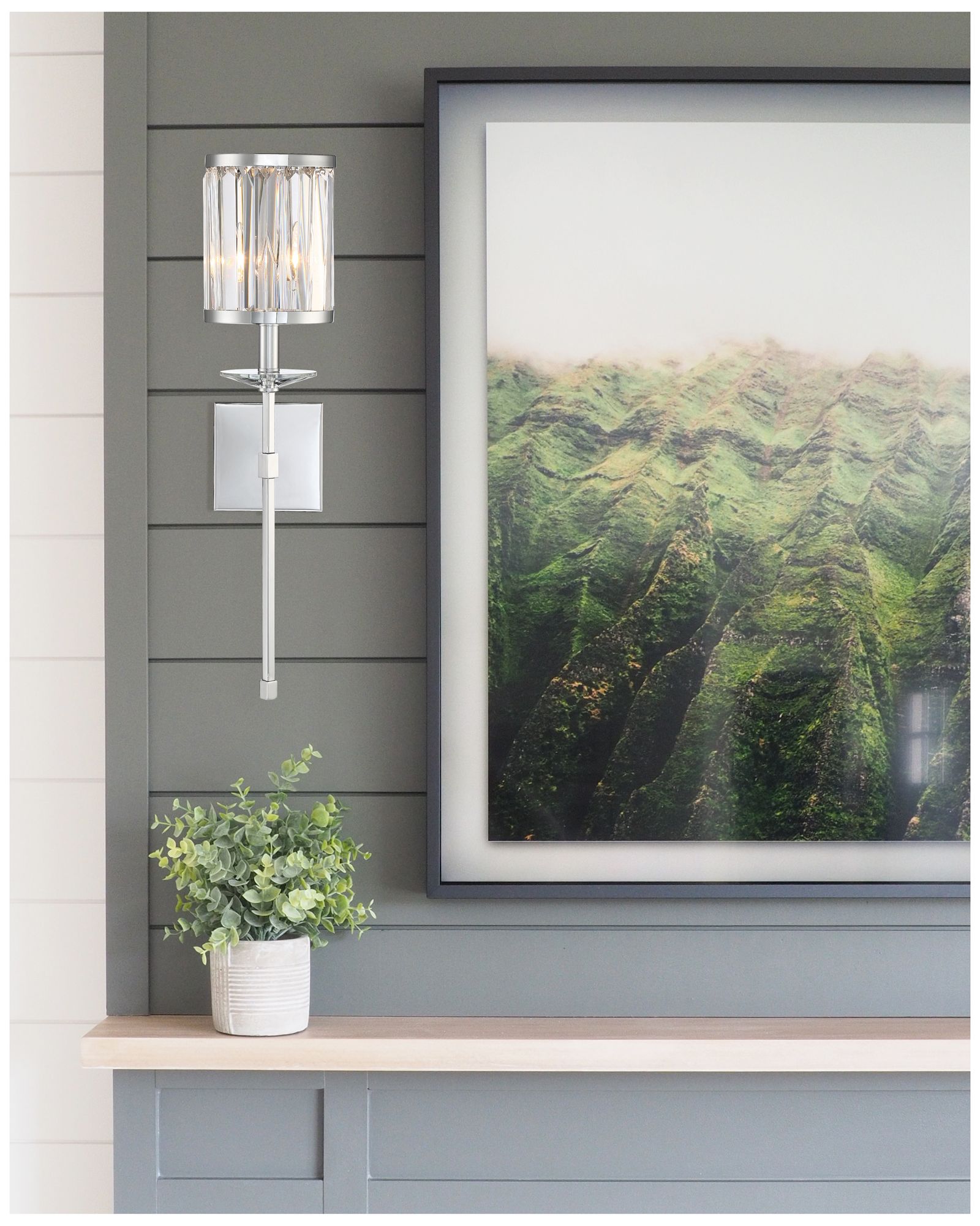 Ashbourne 1-Light Wall Sconce in Polished Chrome