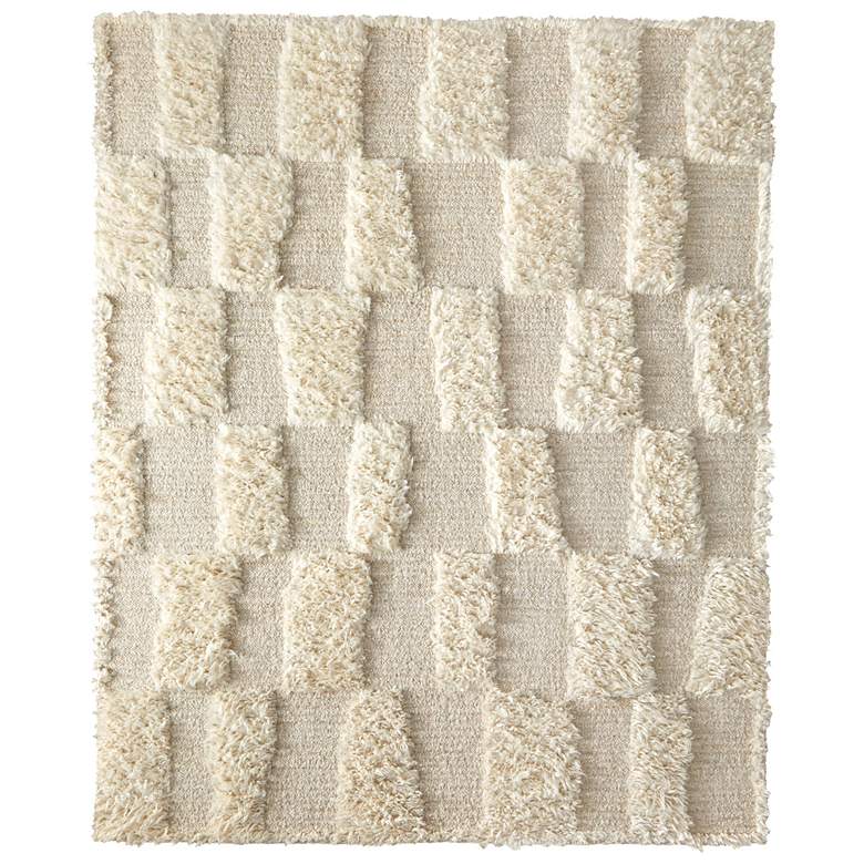 Image 1 Ashby Transitional Geometric Hand Woven Ivory Area Rug 8907F