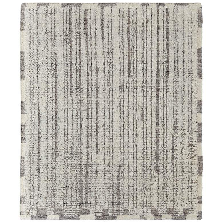 Image 1 Ashby Transitional Stripes Hand Woven Ivory Area Rug 8906F