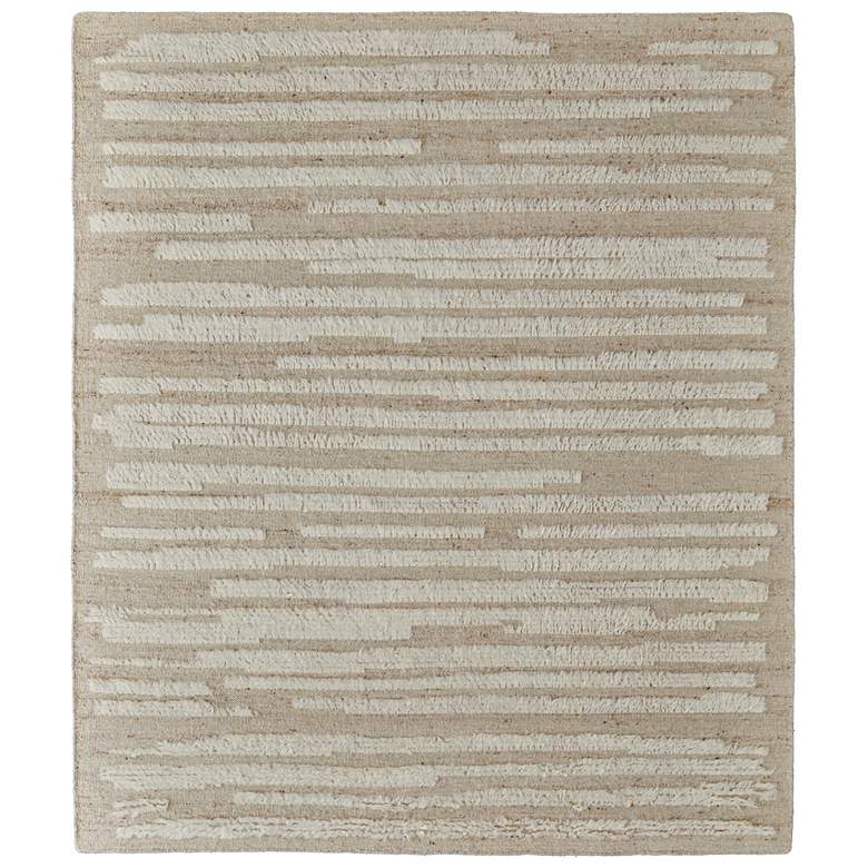 Image 1 Ashby Transitional Stripes Hand Woven White Area Rug 8910F