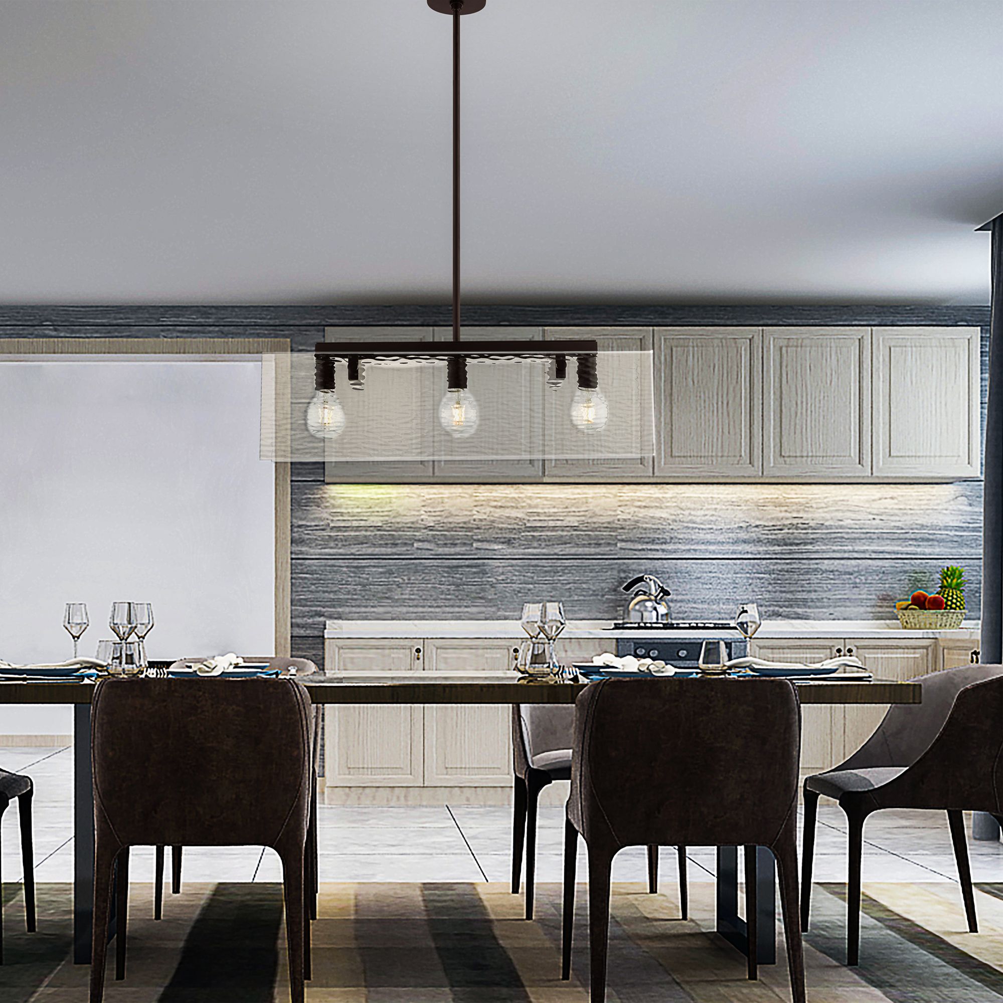 Ashcroft 3 Light Bronze Chandelier