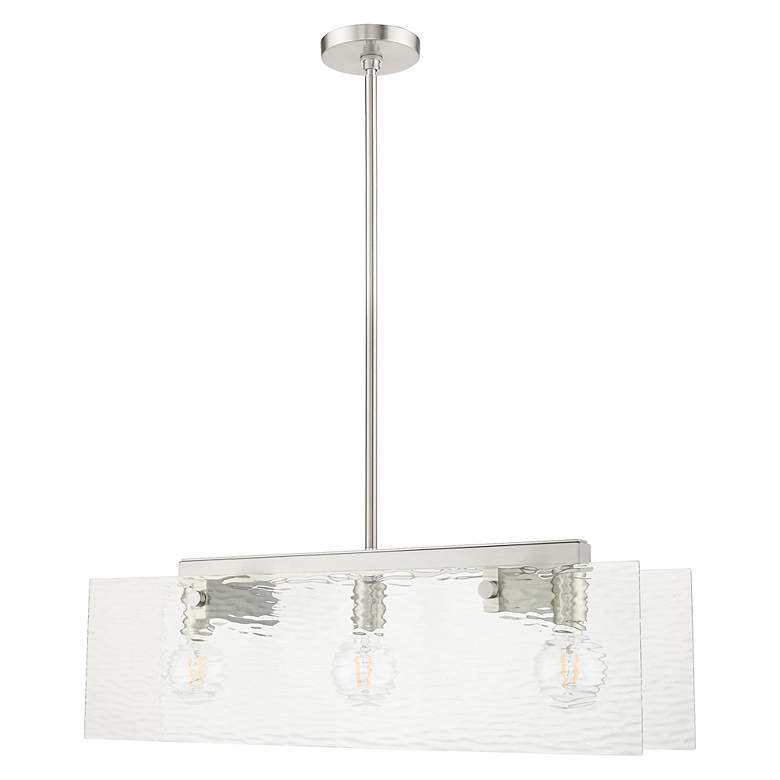Image 3 Ashcroft 3 Light Brushed Nickel Chandelier more views
