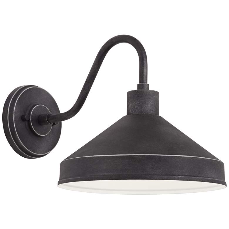 Image 6 Ashe 10" High Iron Black Outdoor Wall Light Set of 2 more views