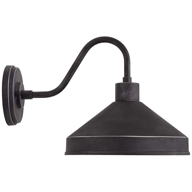 Image 7 Ashe 10" High Iron Black Outdoor Wall Light Set of 2 more views