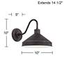 Ashe 10" High Iron Black Outdoor Wall Light