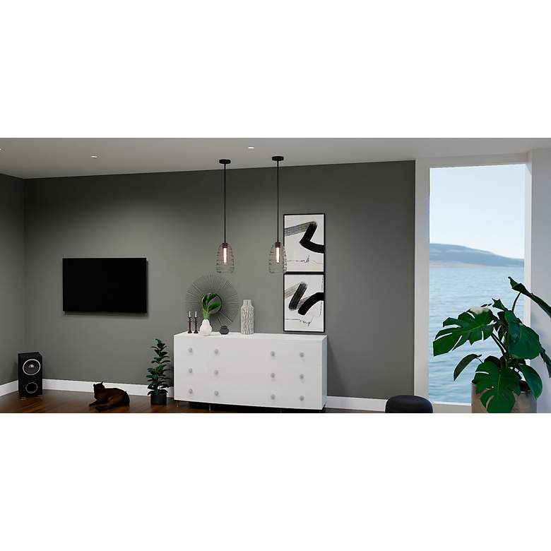 Image 2 Asher 1-Light Matte Black Mini Pendant more views