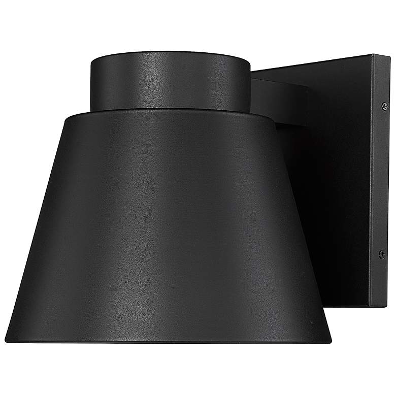 Image 3 Asher 11" High Black and Sandblast LED Outdoor Wall Light