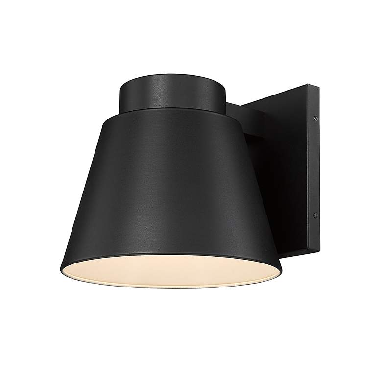 Image 7 Asher 11" High Black and Sandblast LED Outdoor Wall Light more views
