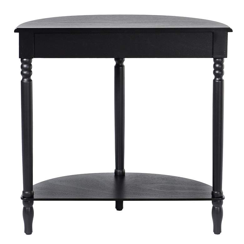 Image 4 Asher 28.25" Wide Black Demilune Console Table more views