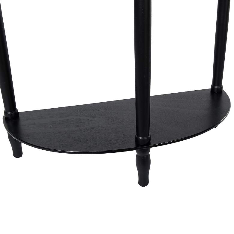 Image 6 Asher 28.25" Wide Black Demilune Console Table more views