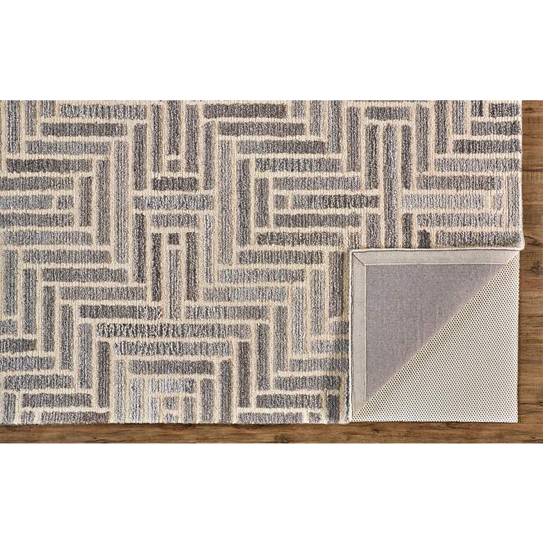 Image 4 Asher 8638768 5'x8' Gray Ivory Diamond Medallion Area Rug more views