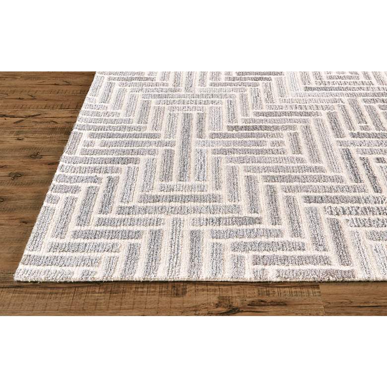Image 7 Asher 8638768 5'x8' Gray Ivory Diamond Medallion Area Rug more views