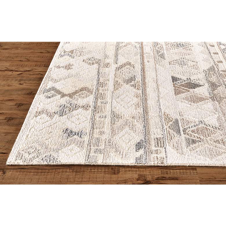 Image 7 Asher 8638770 5'x8' Ivory and Brown Diamond Wool Area Rug more views