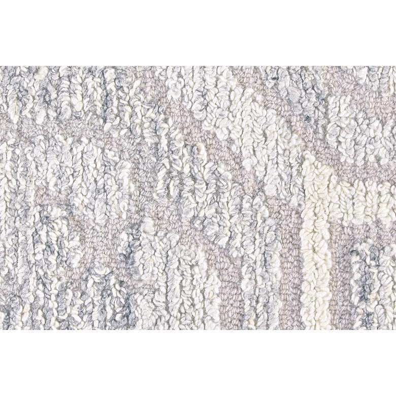 Image 5 Asher 8638772 5'x8' Gray Lustrous Geometric Wool Area Rug more views