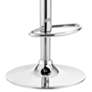Asher Black Faux Leather and Chrome Adjustable Bar Stool