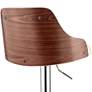 Thumbnail4 of Asher Cream Faux Leather and Chrome Adjustable Bar Stool more views