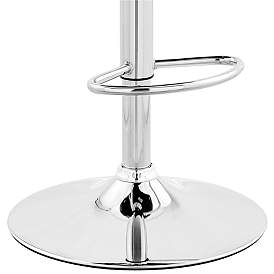 Image5 of Asher Cream Faux Leather and Chrome Adjustable Bar Stool more views