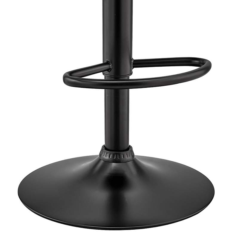 Image 5 Asher Gray Faux Leather and Black Adjustable Bar Stool more views
