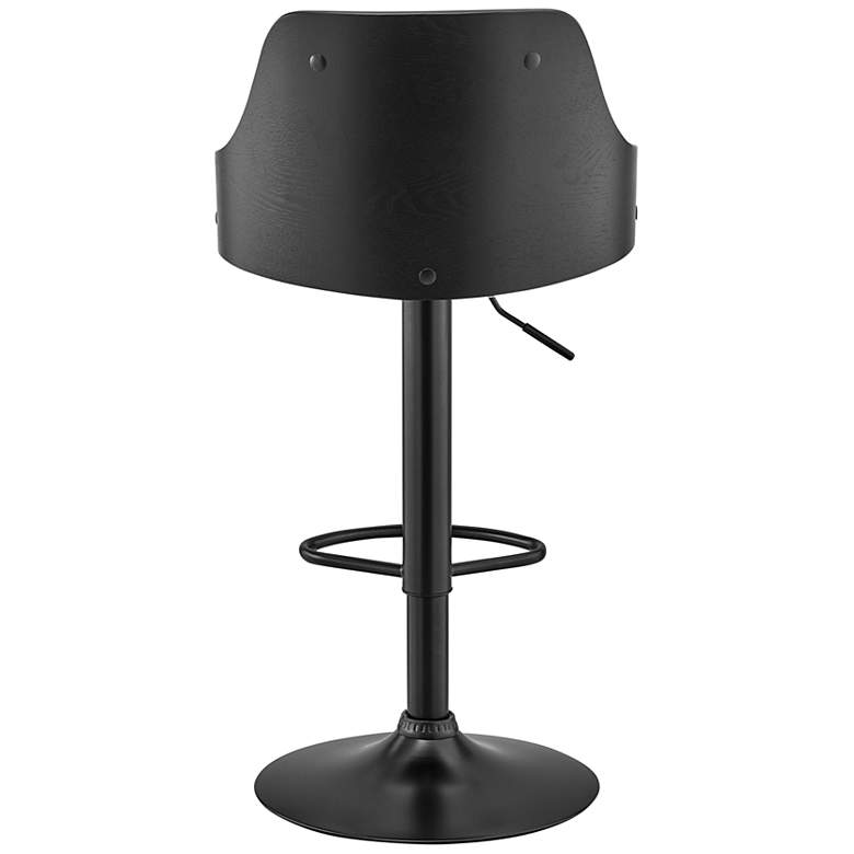 Image 7 Asher Gray Faux Leather and Black Adjustable Bar Stool more views