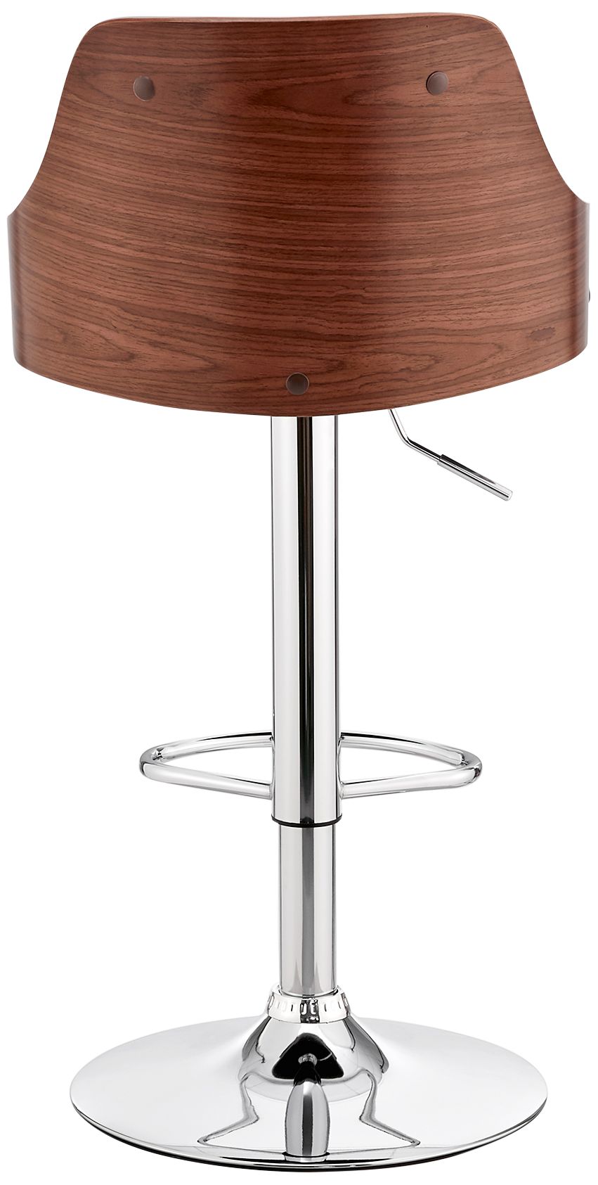 Asher Gray Faux Leather and Chrome Adjustable Bar Stool