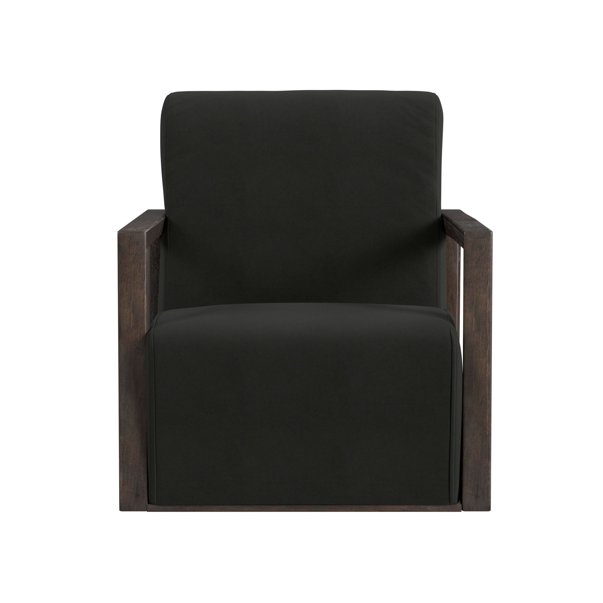 Image 3 Asher Modern Styled Accent Chair in Velvet Smoke more views
