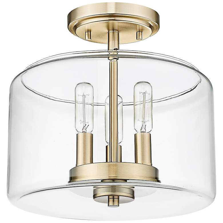 Image 5 Asheville 11" Wide Modern Gold 3-Light Ceiling Light more views