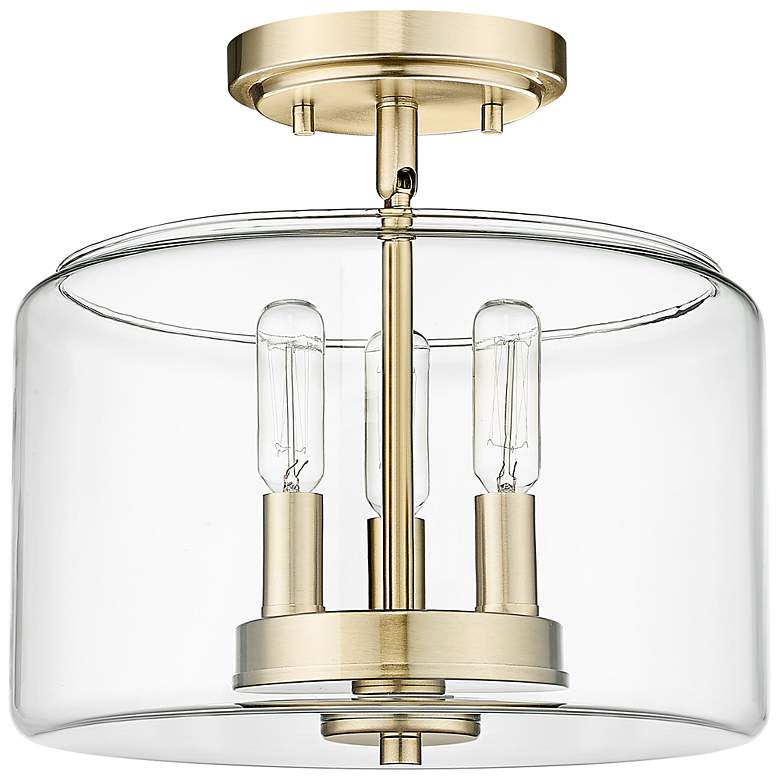 Image 6 Asheville 11" Wide Modern Gold 3-Light Ceiling Light more views