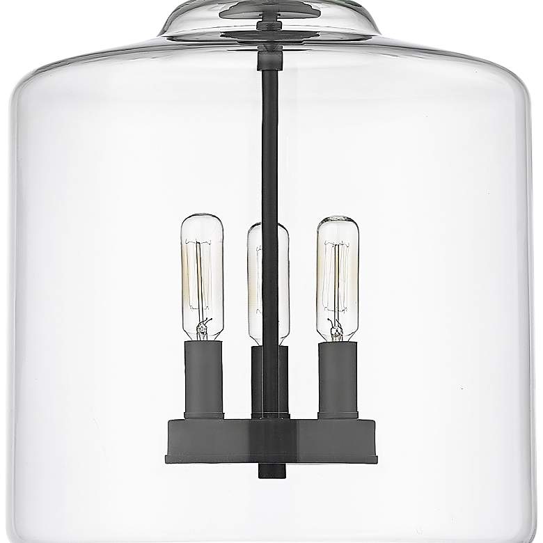Image 2 Asheville 12" Wide Matte Black 3-Light Mini Pendant more views
