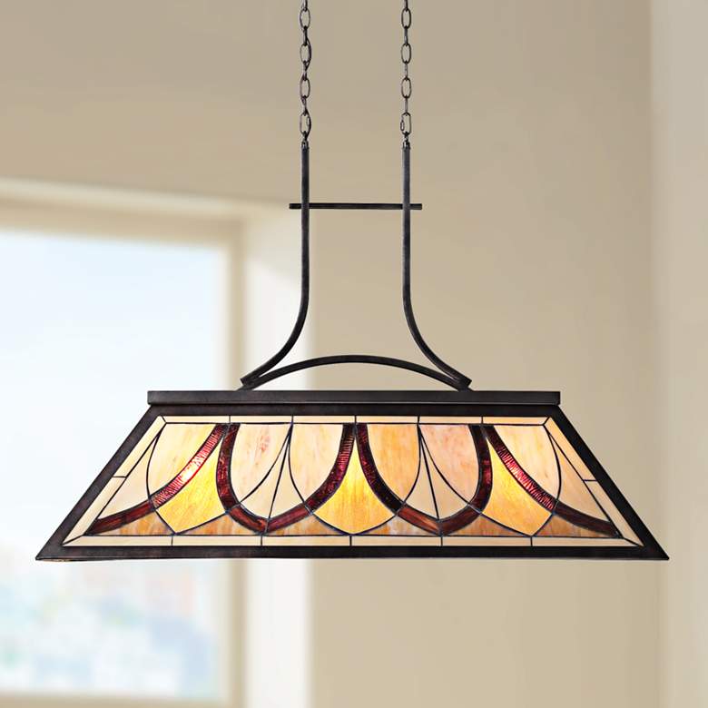 Image 1 Asheville 29" High Old Bronze Kitchen Island Light Pendant