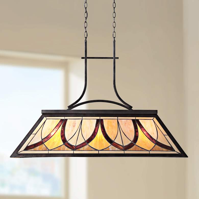 Image 1 Asheville 29 inch High Old Bronze Kitchen Island Light Pendant