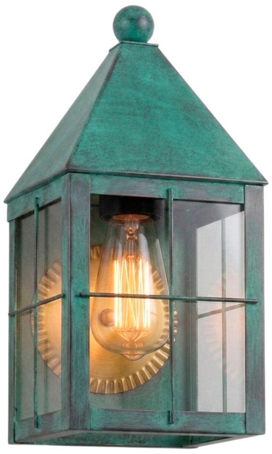 Ashford - 1 Light - 11 inch - Verde Green - Solid Brass - Sconce