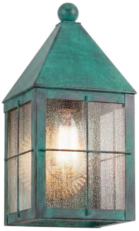Ashford - 1 Light - 11 inch - Verde Green - Solid Brass - Sconce