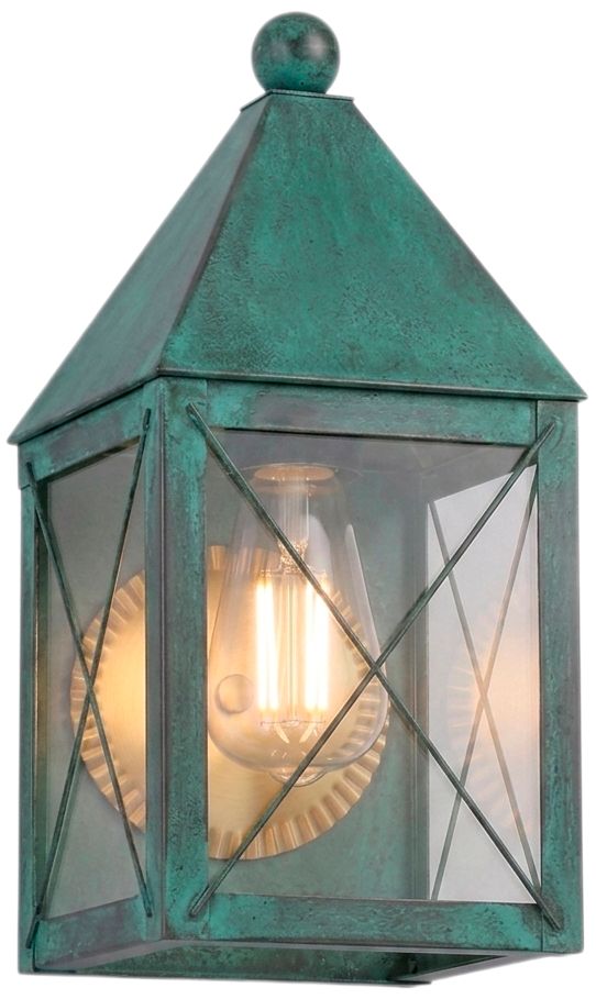 Ashford - 1 Light - 11 inch - Verde Green - Solid Brass - Sconce