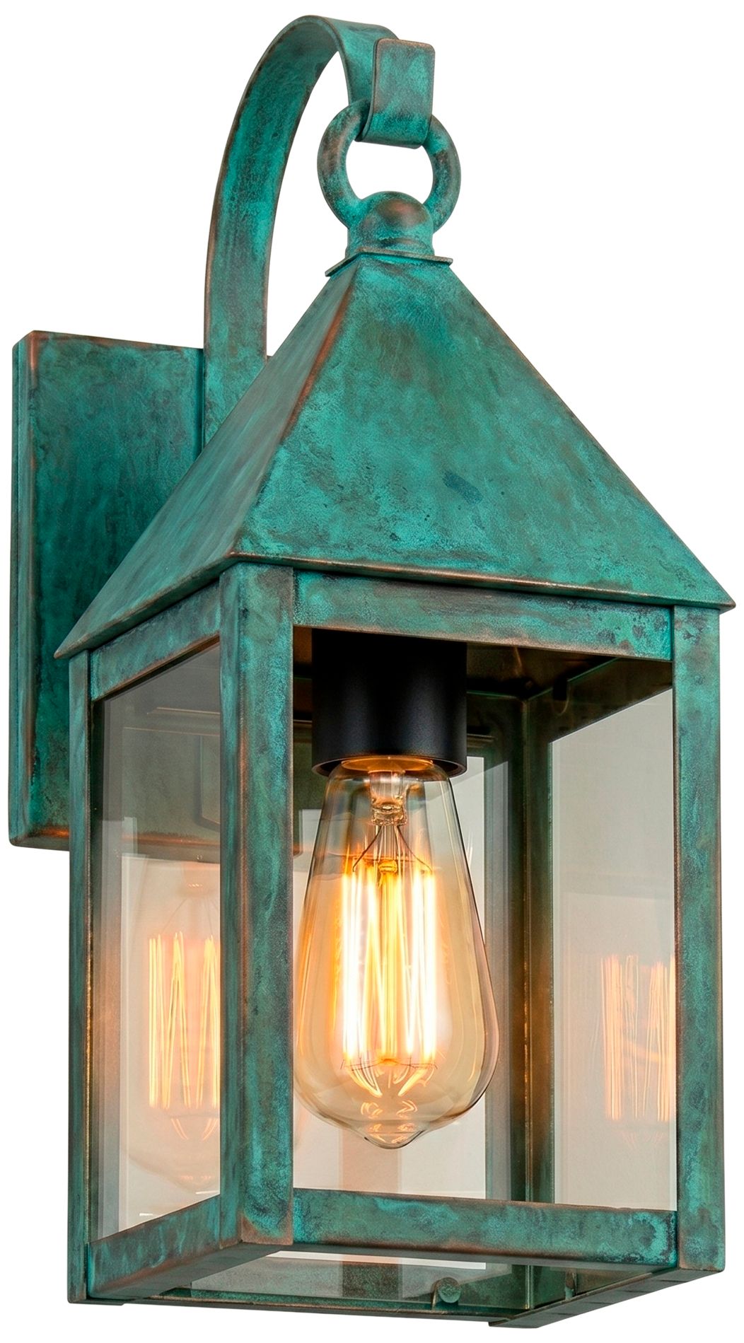 Ashford - 1 Light - 13 inch - Verde Green - Solid Brass - Sconce