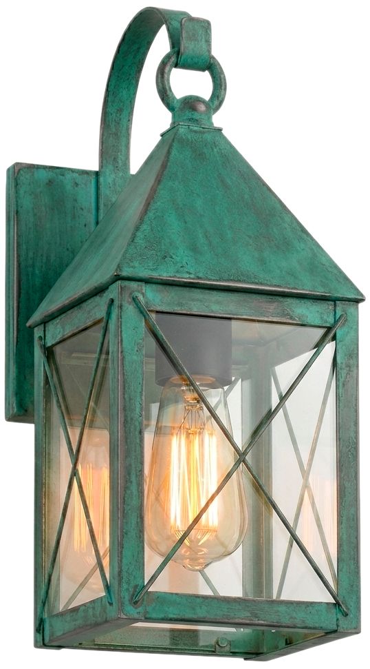 Ashford - 1 Light - 13 inch - Verde Green - Solid Brass - Sconce