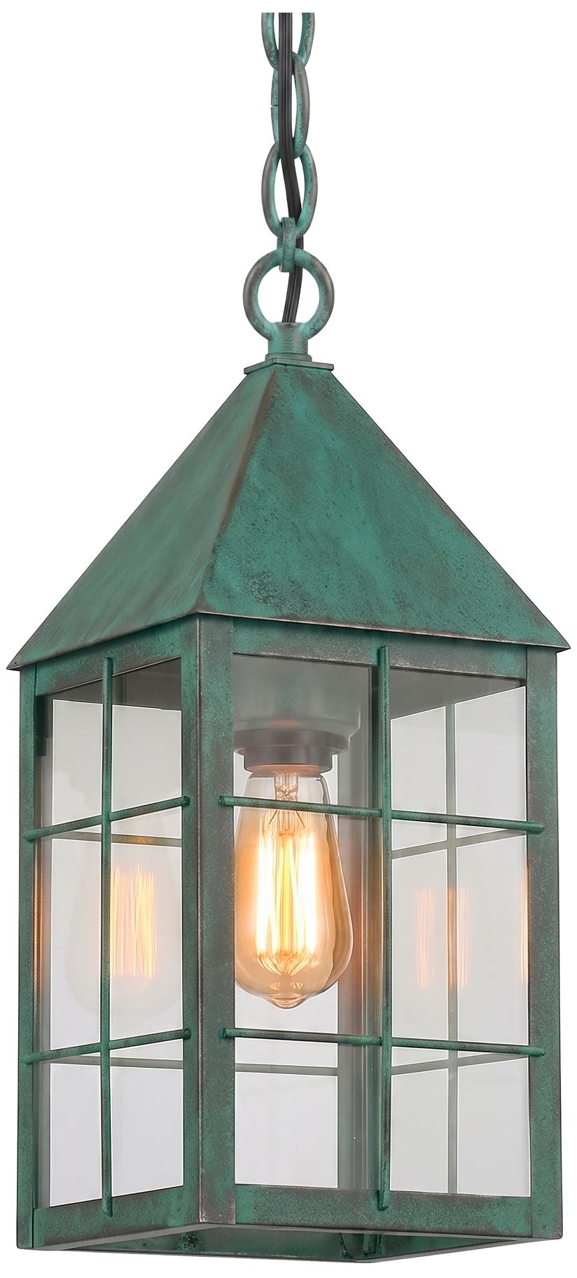 Ashford - 1 Light - 14 inch - Verde Green - Solid Brass - Pendant