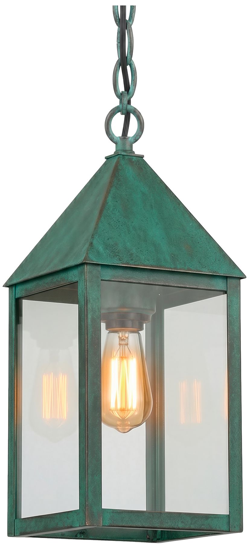 Ashford - 1 Light - 14 inch - Verde Green - Solid Brass - Pendant