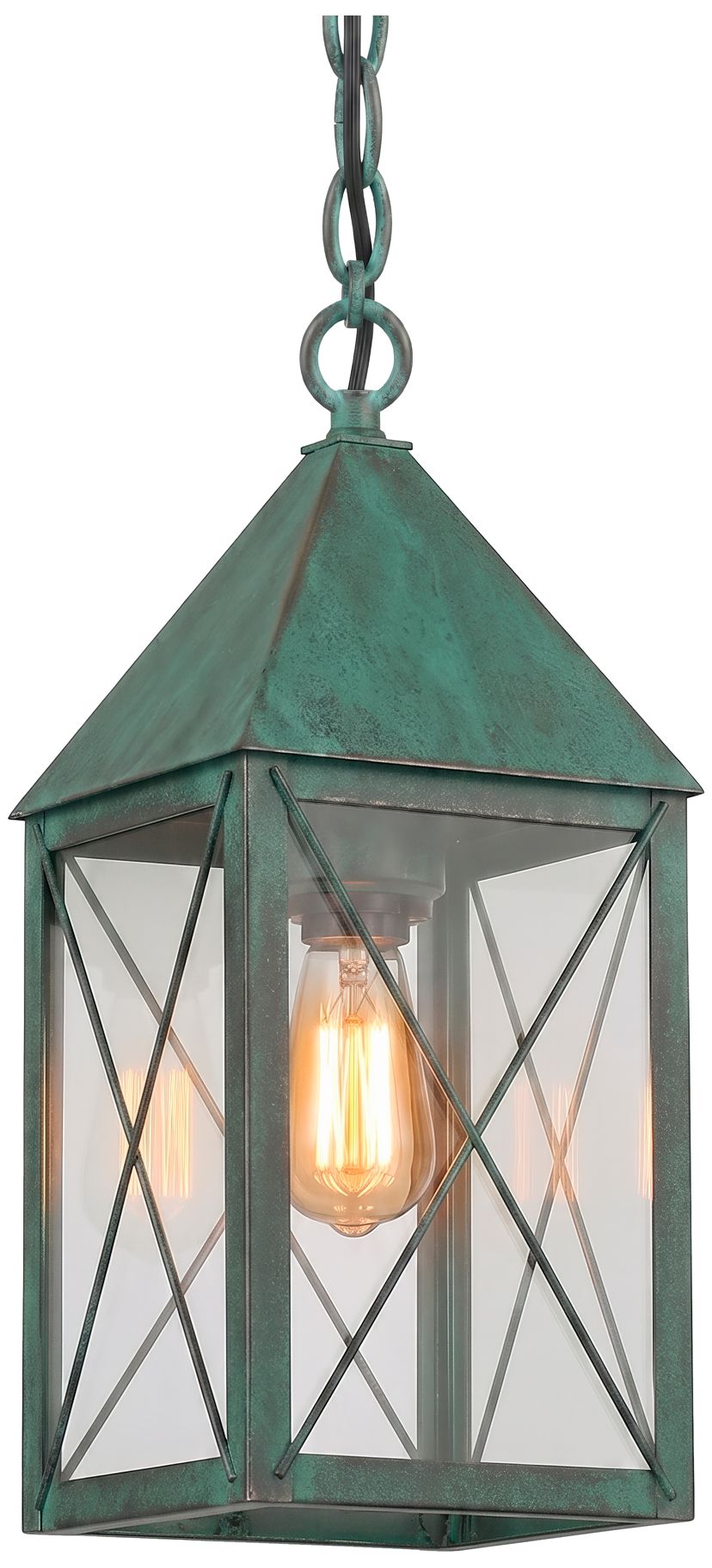 Ashford - 1 Light - 14 inch - Verde Green - Solid Brass - Pendant