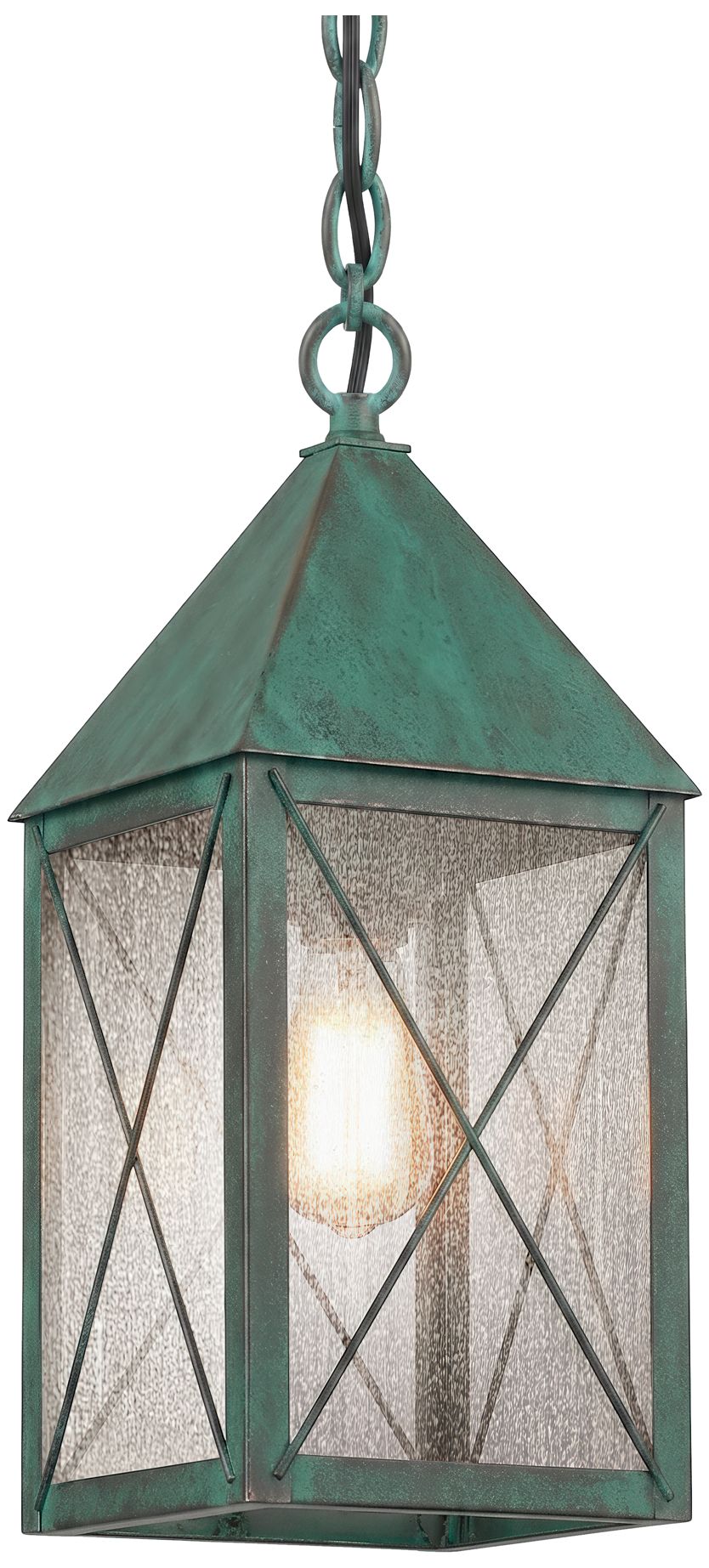 Ashford - 1 Light - 14 inch - Verde Green - Solid Brass - Pendant