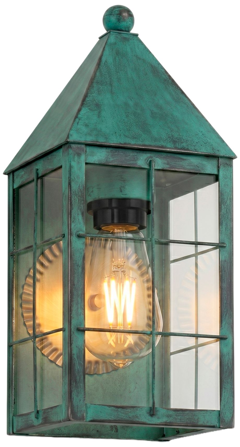 Ashford - 1 Light - 14 inch - Verde Green - Solid Brass - Sconce