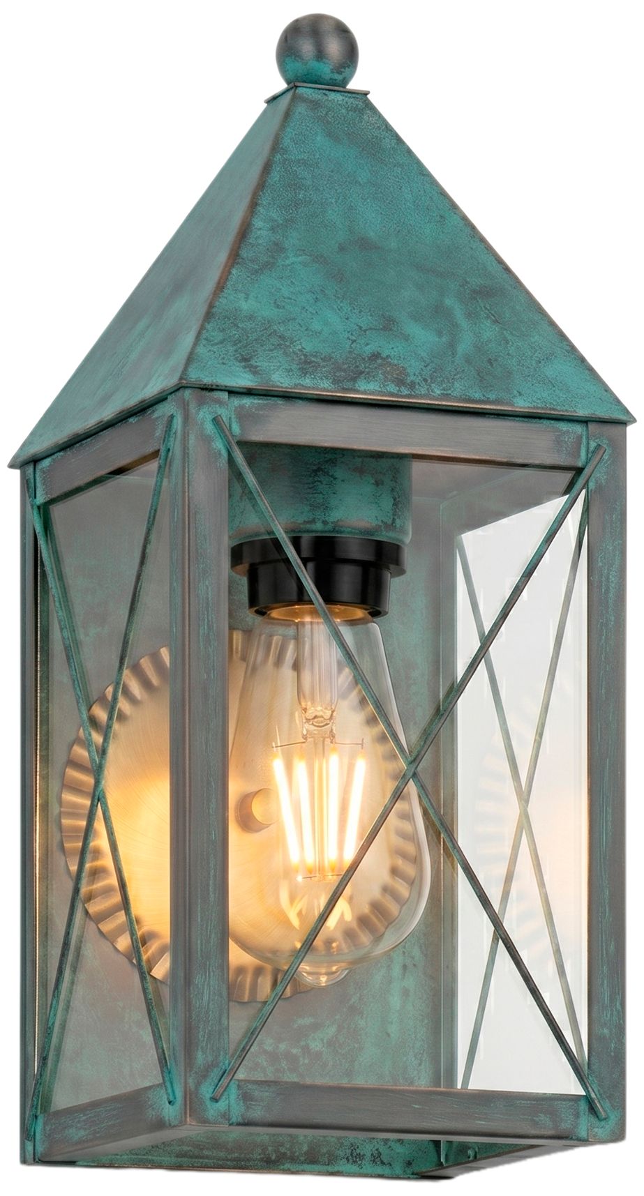 Ashford - 1 Light - 14 inch - Verde Green - Solid Brass - Sconce