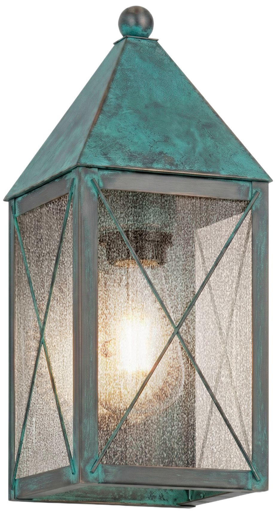 Ashford - 1 Light - 14 inch - Verde Green - Solid Brass - Sconce