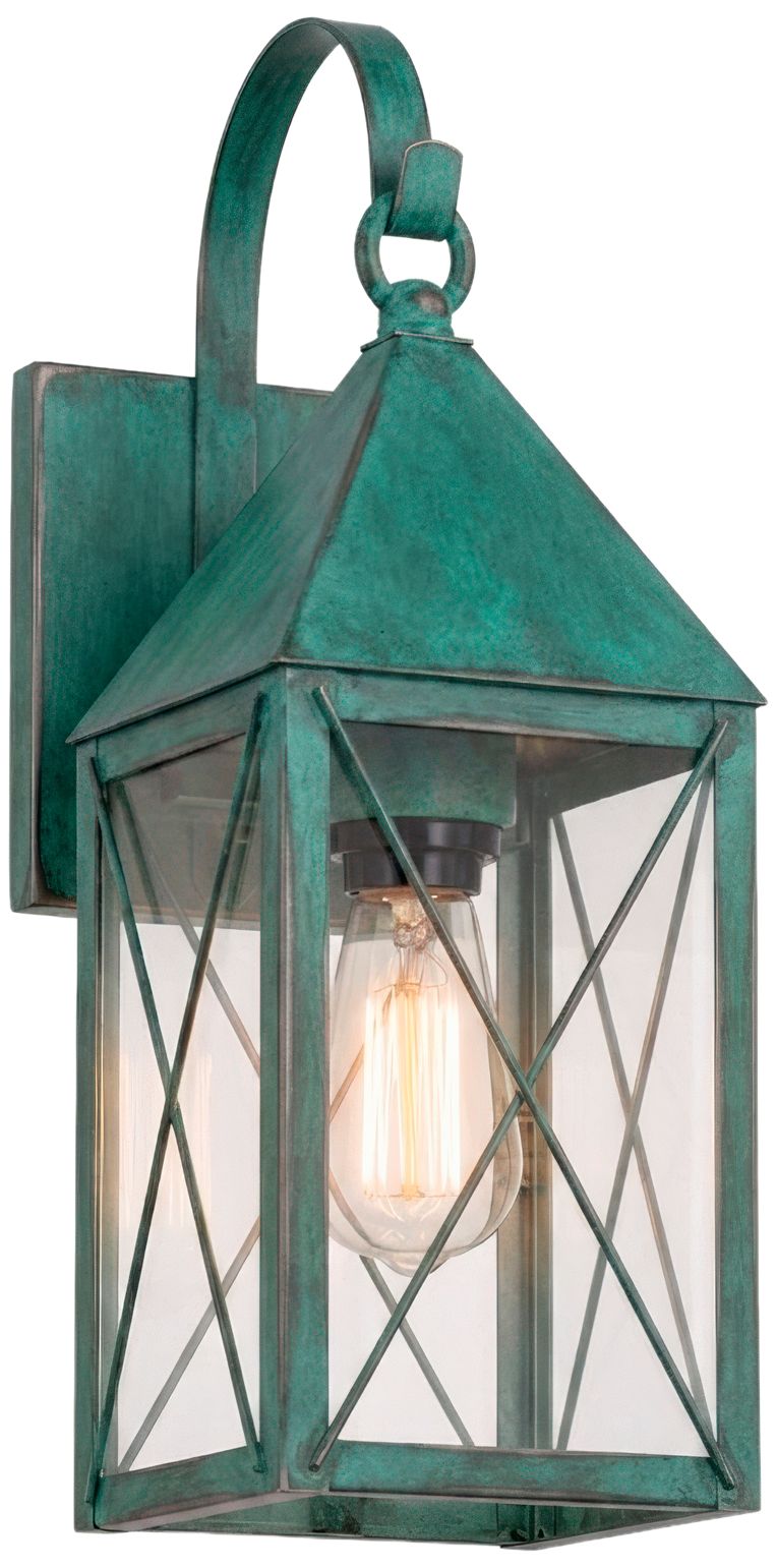 Ashford - 1 Light - 17 inch - Verde Green - Solid Brass - Sconce