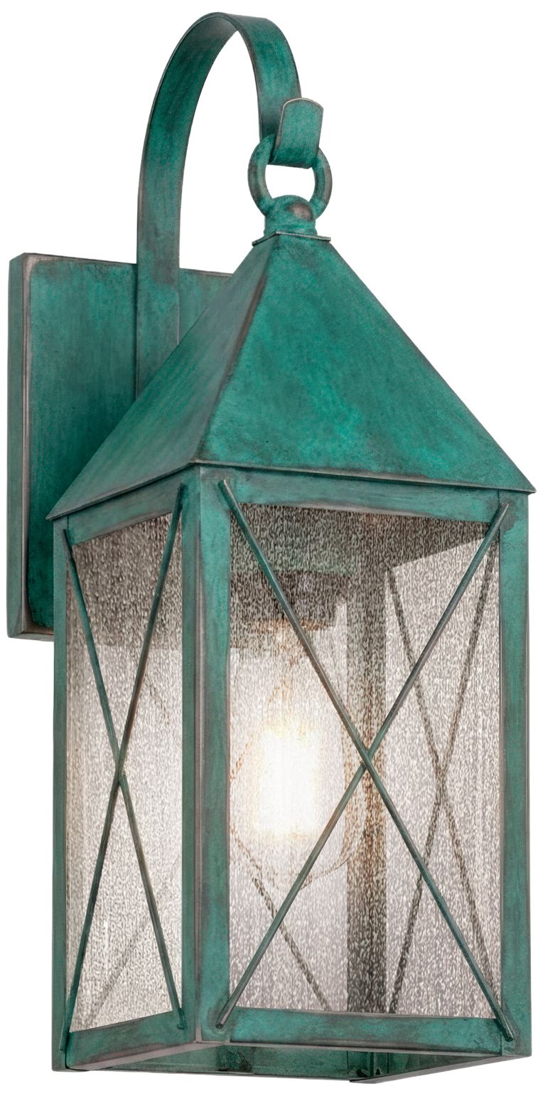 Ashford - 1 Light - 17 inch - Verde Green - Solid Brass -  Sconce
