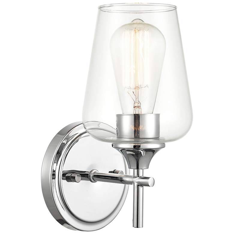 Image 1 Ashford 10" High Chrome Wall Sconce
